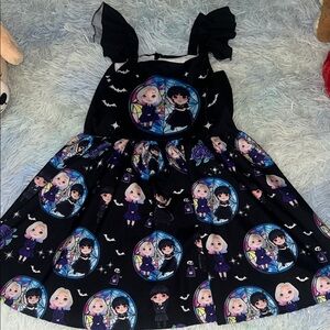 Cartoon Wednesday Addams Dress